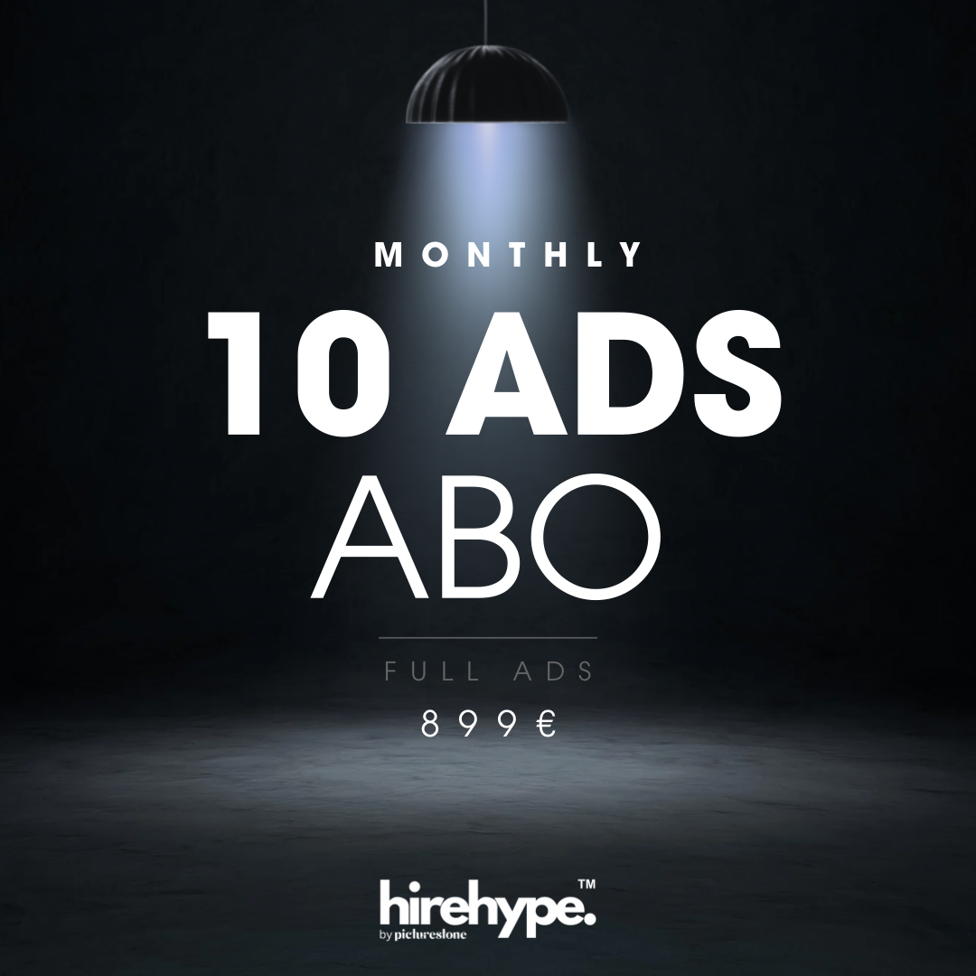 HIREHYPE™ ABO - 10-ADS pro Monat