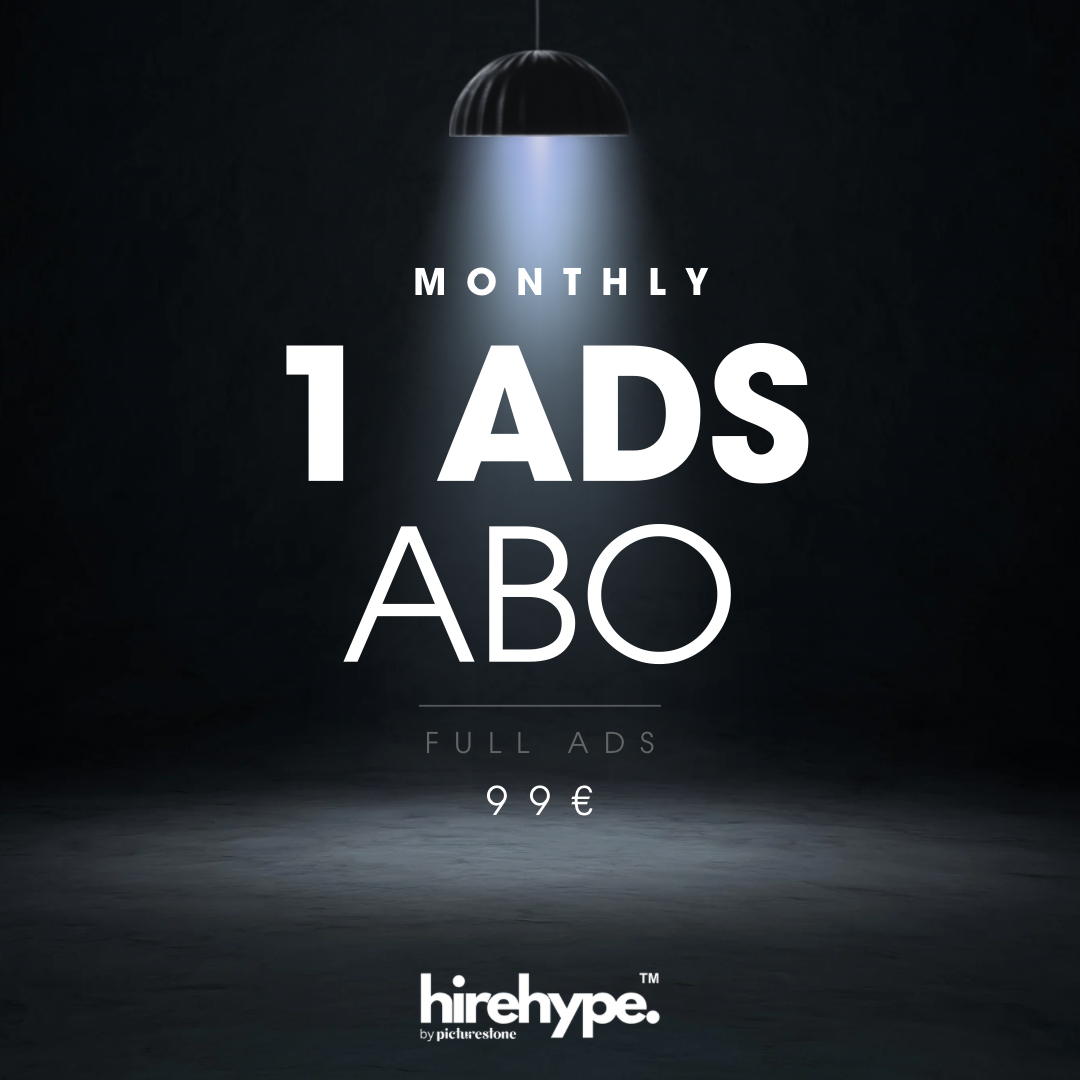 HIREHYPE™ ABO - 1-ADS pro Monat