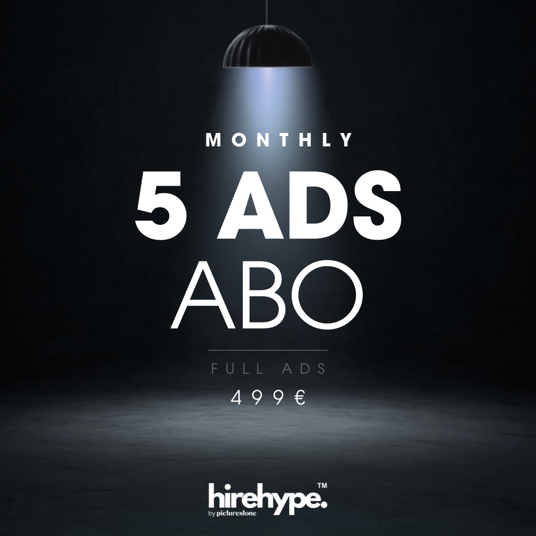 HIREHYPE™ ABO - 5-ADS pro Monat
