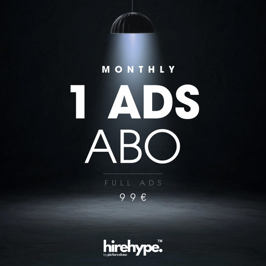 HIREHYPE™ ABO - 1-ADS pro Monat